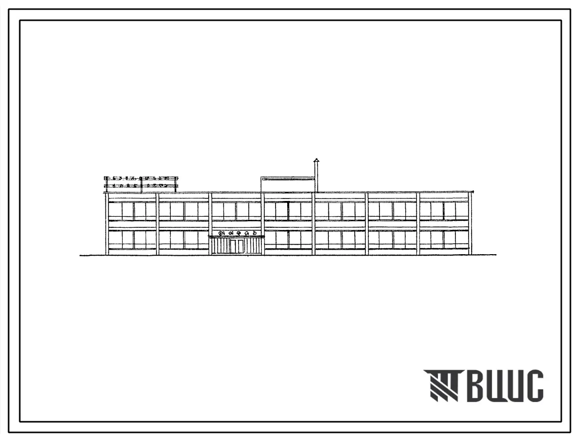 Типовой проект 284-3-7с Кооперированное здание прачечной и химчистки общей производительностью 1065 кг в смену.