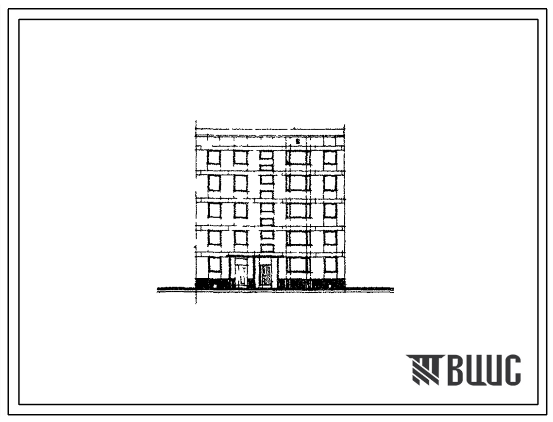 Типовой проект 123-06с Пятиэтажная блок-секция рядовая правая на 15 квартир со стенами из крупных керамзитобетонных блоков. Для строительства в г.Магадане и других районах северной строительно-климатической зоны с сейсмичностью 7 баллов.