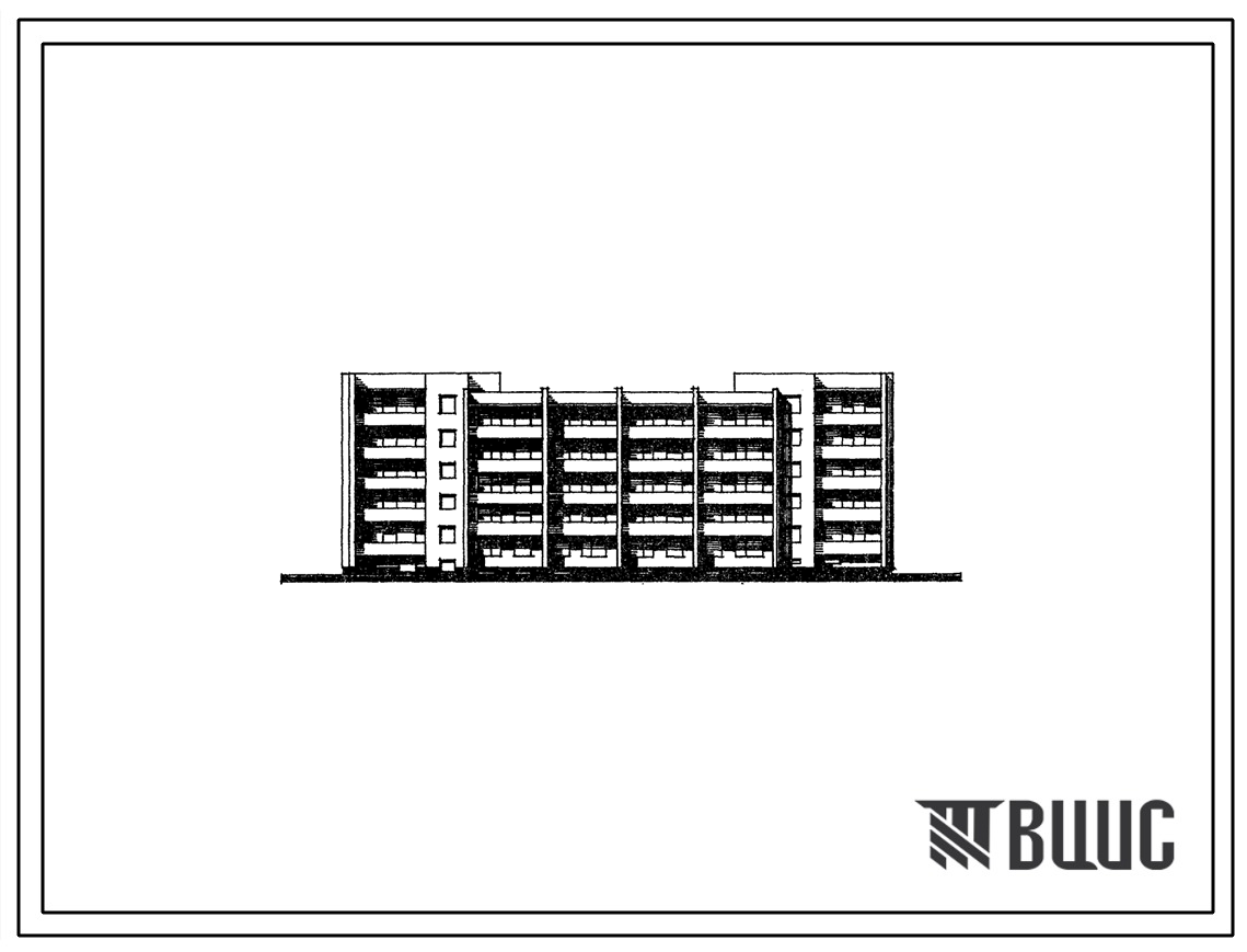 Типовой проект 1-318-35 Пятиэтажный жилой дом с малыми квартирами на 60 квартир (однокомнатных 1Б-50, двухкомнатных 2Б-10). Для строительства во 2В климатическом подрайоне Литовской ССР