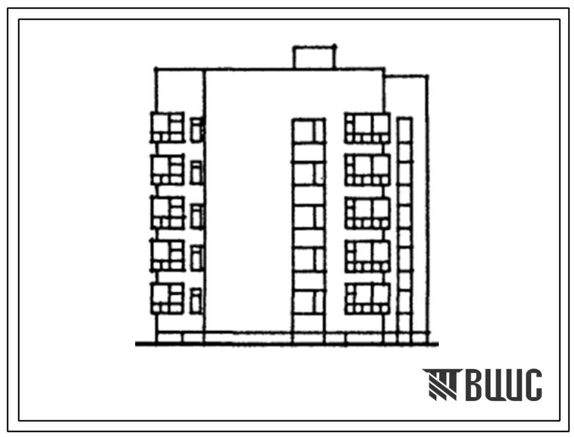 Типовой проект 1-318-0115.13.88 Блок-секция 5-этажная 15-квартирная угловая с торцевыми окончаниями 2-2-4. Для строительства в Литовской ССР.