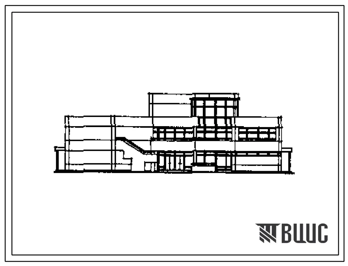 Типовой проект 272-023-22.87 Комплексное предприятие общественного питания на 300 мест. ( Для городской застройки.) Здание двухэтажное. Каркас по серии 1.020-1/83. Стены из однослойных легкобетонных панелей по серии 1.030.1-1.
