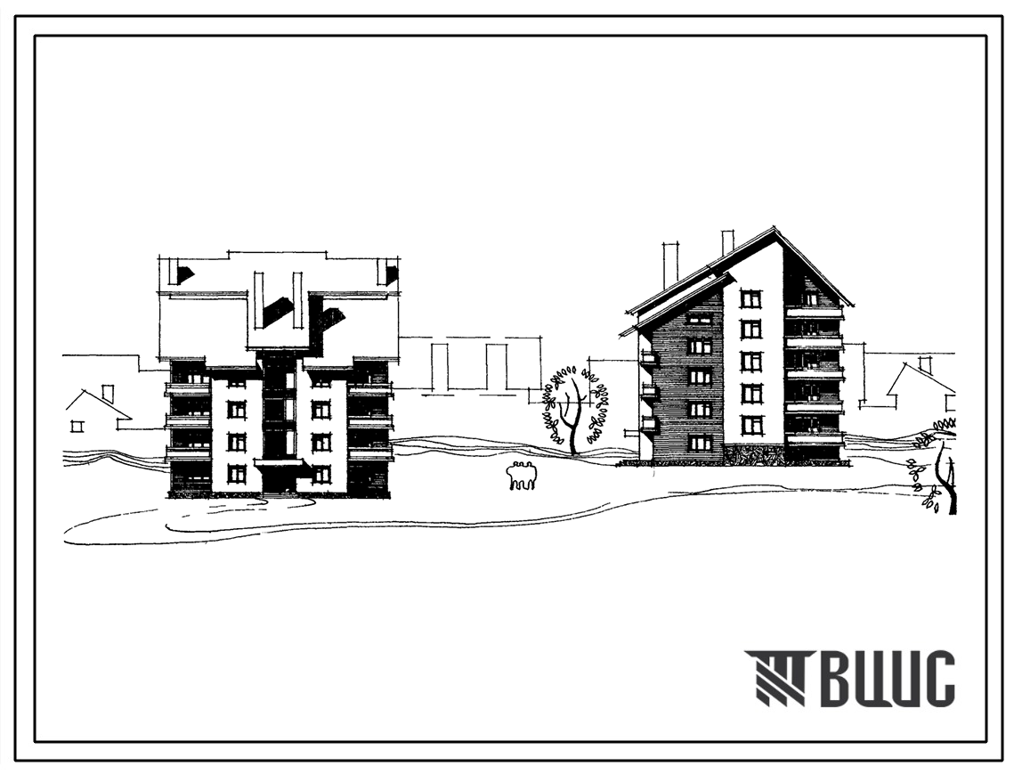 Типовой проект 114-204-1 Четырехэтажный односекционный жилой дом на 18 квартир (однокомнатных 1Б-8, двухкомнатных 2Б-10). Для экспериментально-показательных поселков, совхозов и колхозов Западной Сибири. Для строительства в 1В климатическом подрайоне