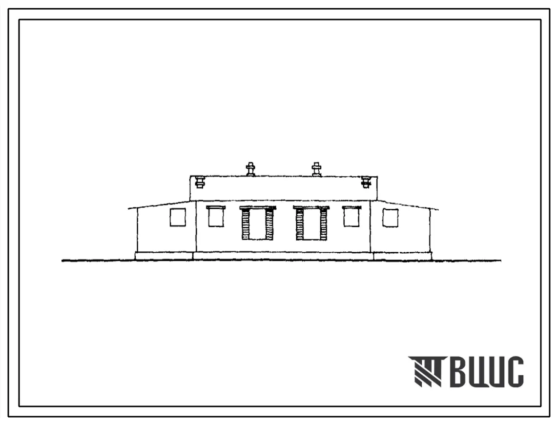 Типовой проект НТ1-10М-5/67 Двухквартирный жилой дом с двухкомнатными квартирами.
