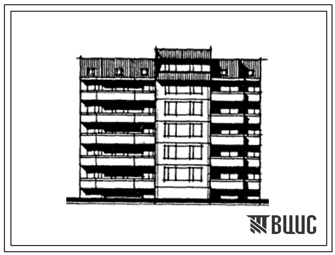 Типовой проект 138-042с.13.87 Блок-секция 20-квартирная 5-этажная рядовая 3-2-1-3 (для Кабардино-Балкарской АССР)