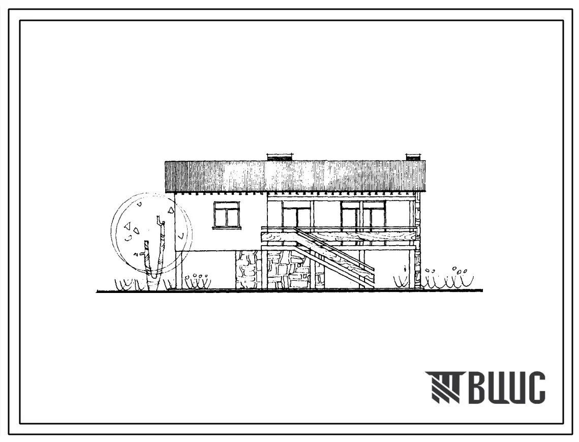 Типовой проект 144-44-31С Одноквартирный трехкомнатный жилой дом для Западной Грузии. Для строительства в высоковлажных районах с расчетной температурой -10 0С, с сейсмичностью 7 баллов.