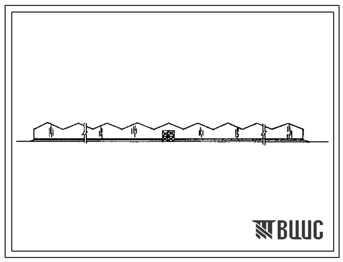 Типовой проект 810-1-13.86 Блок зимних почвенных теплиц площадью 6 га. В составе теплицы - вспомогательные помещения общей площадью 880 м2. Размеры теплицы - 3 (75x288,3) м. Расчетная температура: -30°С. Каркас теплицы - металлический; стены и покрытие –
