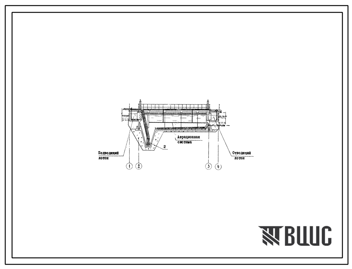Типовой проект 902-2-287 Песколовки аэрируемые шириной 4,5 м (4 отделения)