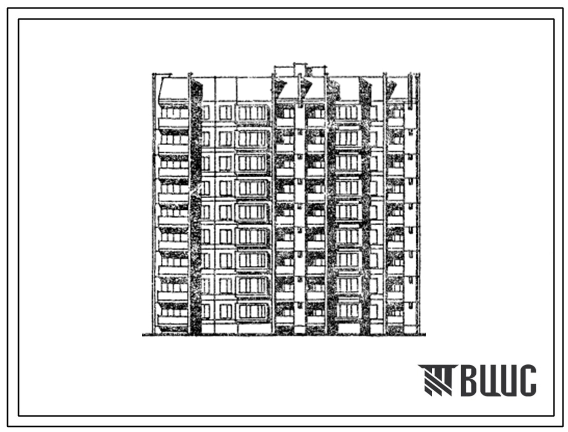 Типовой проект 152-033.13.87 Девятиэтажная блок-секция поворотная правая с внутренним углом поворота на 36 квартир. Для Гомеля и Гомельской области