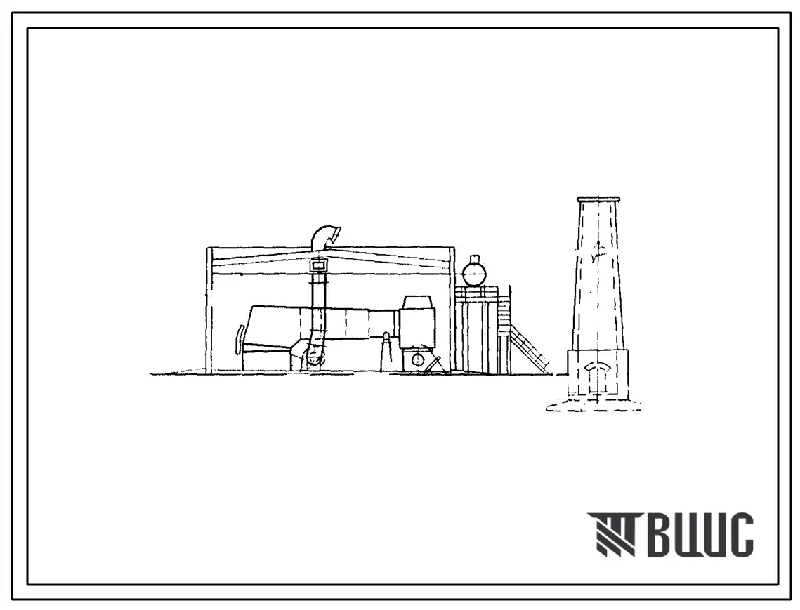 Типовой проект 903-1-75 Закрытая котельная с 3 паровозными котлами серии ФД. Топливо газ и мазут. Теплоносители вода и пар.