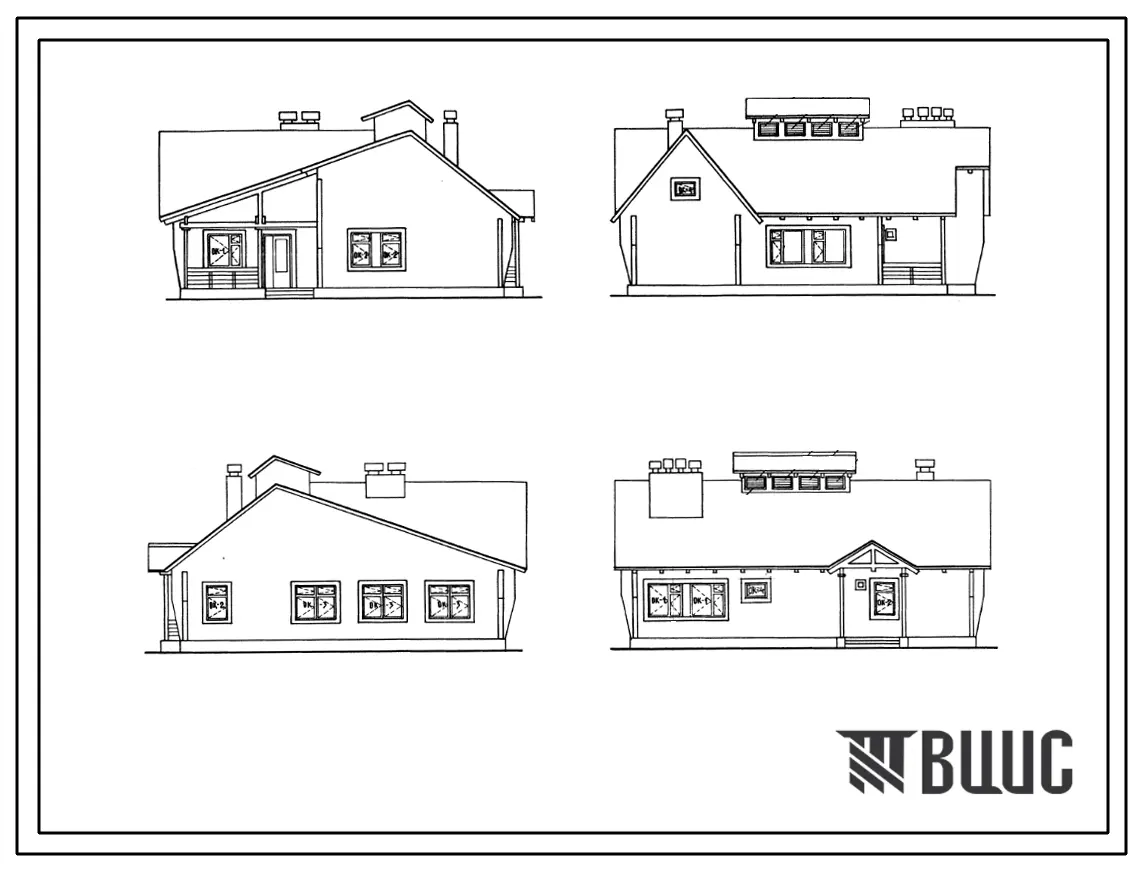 Типовой проект 256-8-34.85 Сельская аптека при амбулатории на 3 врачебных должности (в деревянных конструкциях). Стены деревянные брусчатые.