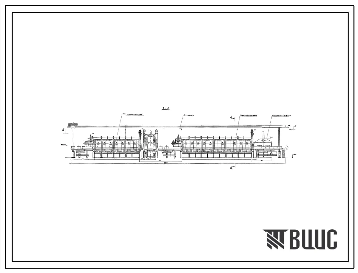 Проект 11157.03 Агрегат толкательный для изотермического отжига поковок на газе Q= 3000 кг/ч