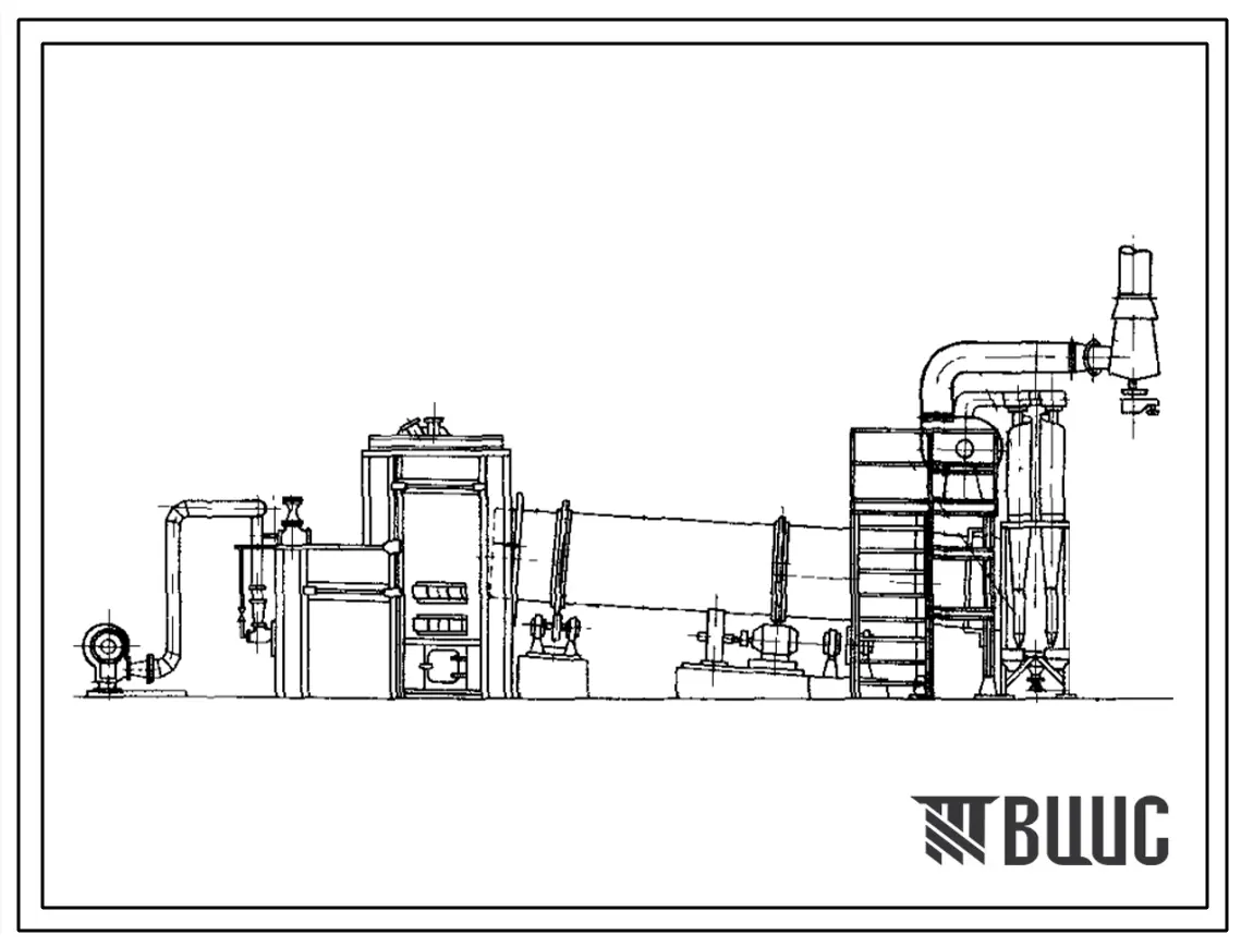 Типовой проект 406-9-8 Установка сушила барабанного Д = 1,6 м, L = 8 м для сушки песка и глины без холодильника и для сушки песка с холодильником