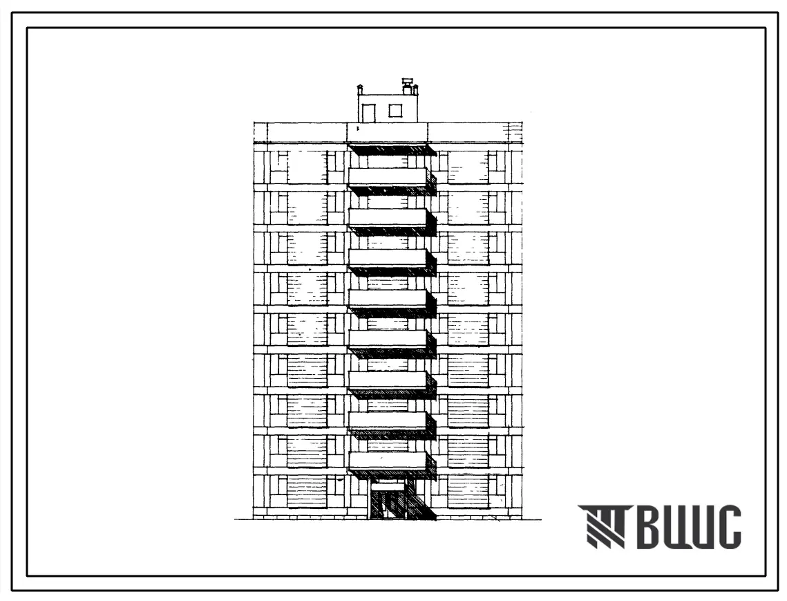 Типовой проект 111-04с 9-этажная 18-квартирная блок-секция рядовая (трехкомнатных 3А-2, четырехкомнатных 4А-16) для строительства в 4 климатическом районе Армянской ССР с сейсмичностью 7,8 баллов.