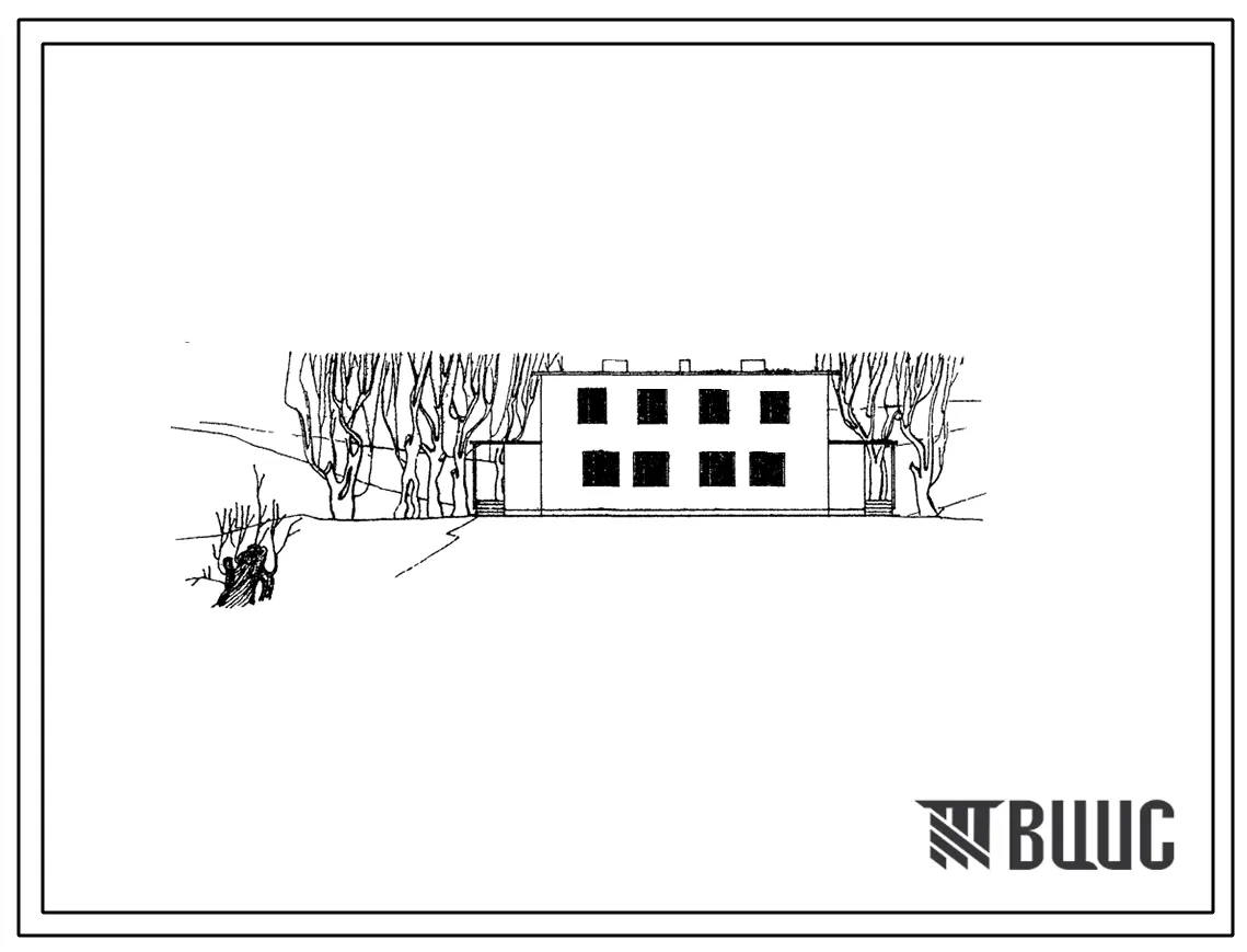 Типовой проект 144-12-70 Двухэтажный двухквартирный дом с четырехкомнатными квартирами в двух уровнях. Для строительства во II и III строительно-климатических зонах (Для 1-3 проектно-строительных зон).