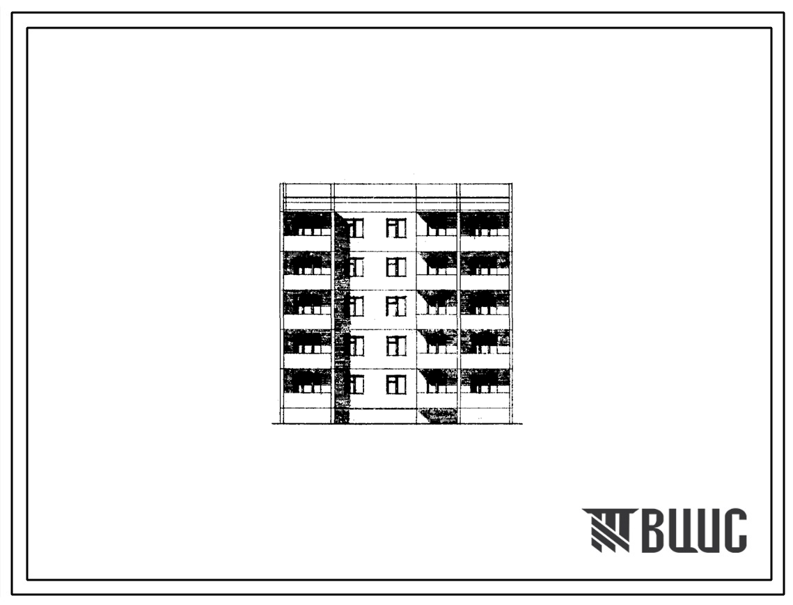 Типовой проект 96-048п/1 Блок-секция пятиэтажная 10-квартирная поворотная левая (трехкомнатных 3Б — 5, четырехкомнатных 4Б — 5). Для строительства в г.Волгодонске на грунтах II типа просадочности.