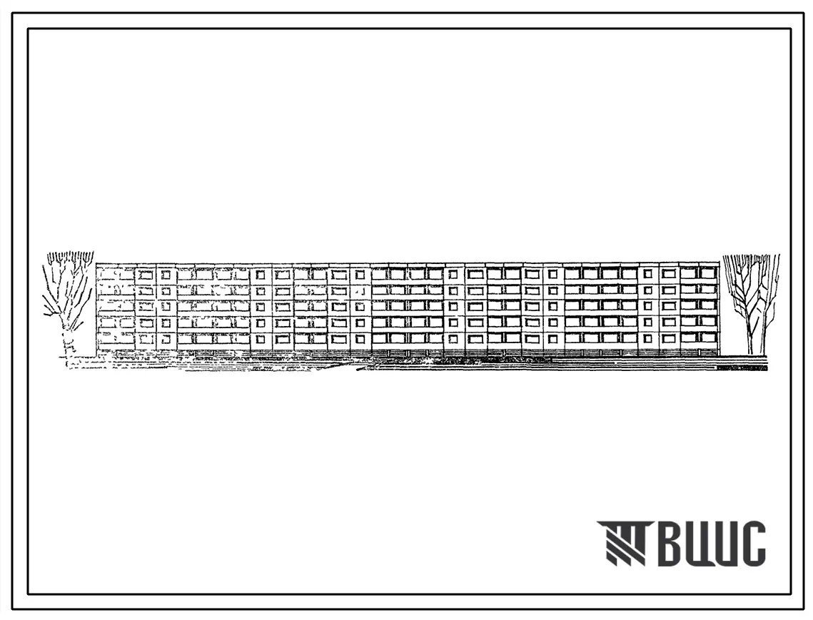 Типовой проект 1-464Ли-15/1 Пятиэтажный шестисекционный крупнопанельный жилой дом на 90 квартир (однокомнатных 15, двухкомнатных 45, трехкомнатных 25, четырехкомнатных 5).