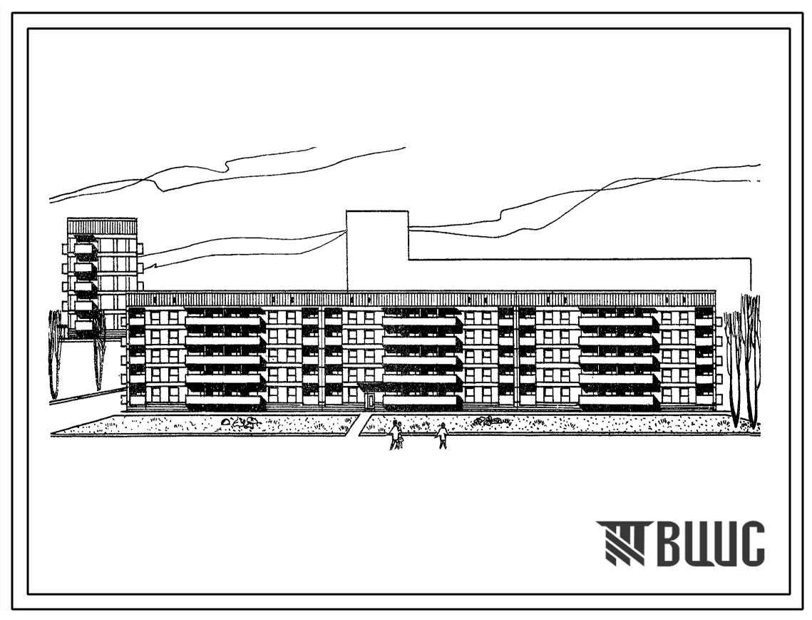 Типовой проект 113-87-74 Пятиэтажный шестисекционный жилой дом на 89 квартир (однокомнатных 1Б-29, двухкомнатных 2Б-29, трехкомнатных 3А-30, трехкомнатных 3Б-1). Для строительства на неравномерно сжимаемых грунтах, на просадочных грунтах, над горными выра
