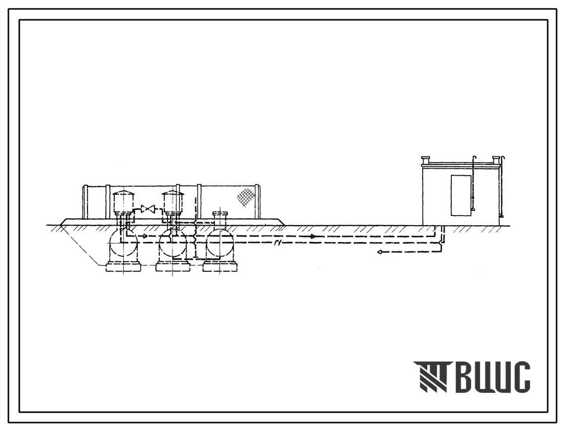 Типовой проект 905-1-3 Установка 3-х подземных резервуаров с форсуночным испарителем
