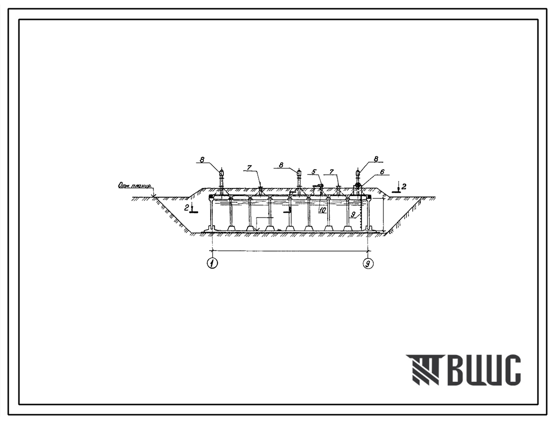 Типовой проект 901-4-103.13.89 Резервуар для воды прямоугольный железобетонный сборный емкостью 2000 м3 (с применением стеновых типа “ПСР”). Для Москвы