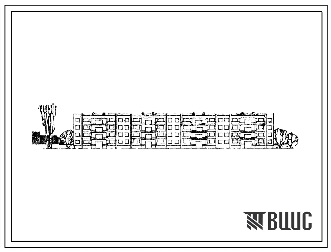 Типовой проект 114-77-2СП Четырехэтажный шестисекционный дом на 32 квартиры (четырехкомнатных-16, пятикомнатных-16). Для строительства в 4 строительно-климатической зоне, в районах с сейсмичностью 8 баллов, на просадочных грунтах 2 типа.