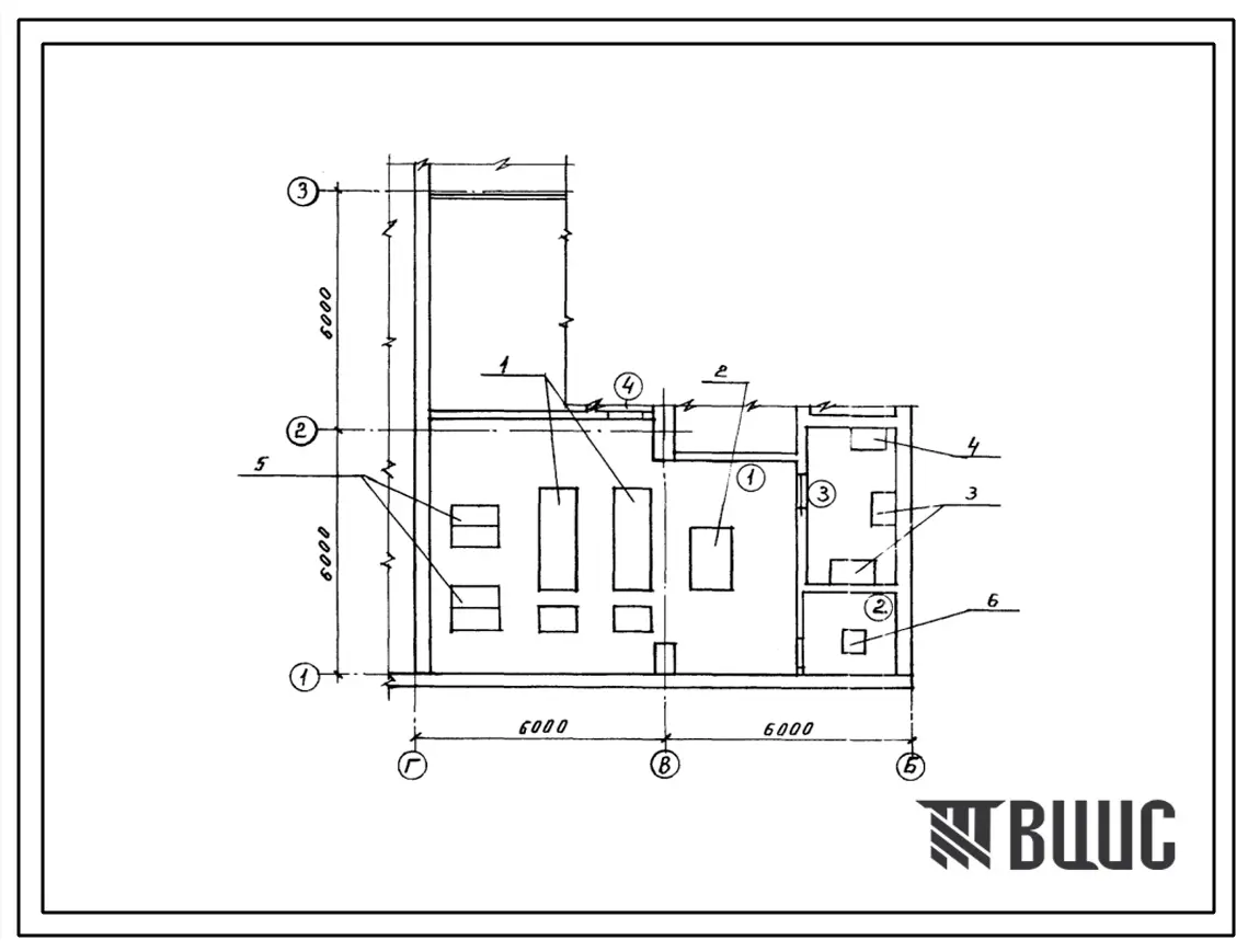 Типовой проект 0407-01-1.85 Дизельная электростанция встроенная мощностью 220кВт к типовым проектам в-3-75-82/14 (В-1У-75-80/6)