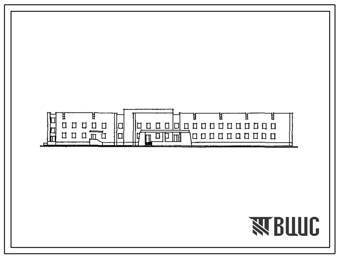 Типовой проект 254-7-2.83 Акушерский корпус на 30 коек для расширения существующих больниц. Здание трехэтажное. Стены из кирпича.