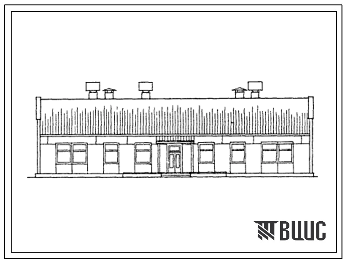 Типовой проект 416-1-10 Служебно-бытовое здание на 60 человек для нижних складов леспромхозов.