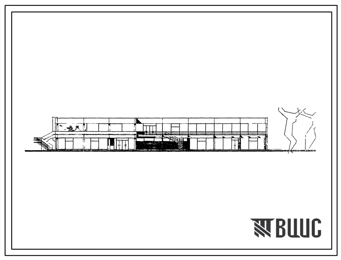 Типовой проект 272-31-6с Общественный центр микрорайона на 6000 жителей. Для строительства в IV строительно-климатической зоне, в районах с сейсмичностью 9 баллов.
