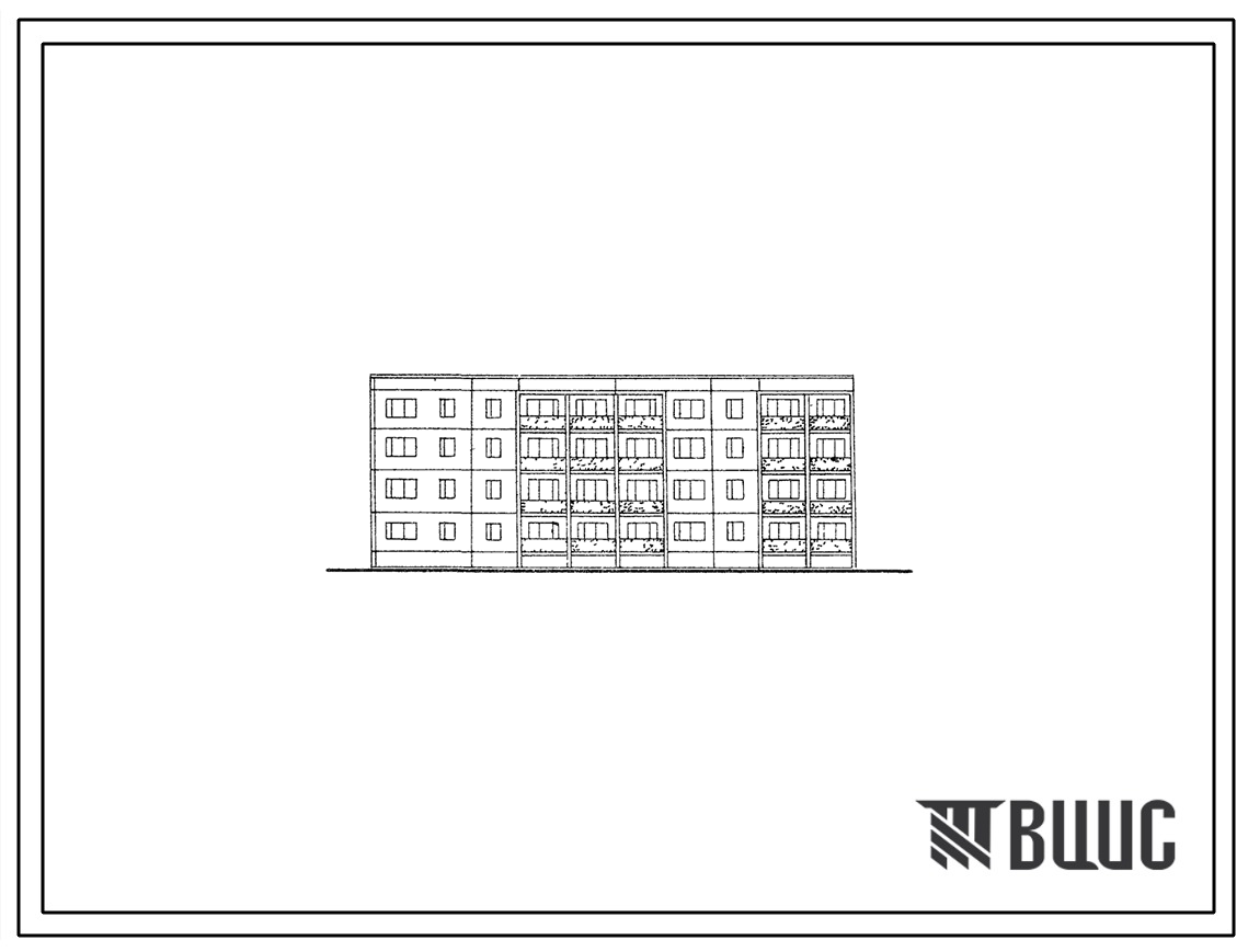 Типовой проект 73-02с 4-этажная блок-секция Б1 на 24 квартиры (однокомнатных-4, двухкомнатных-16,трехкомнатных-4) для строительства в 3 строительно-климатической зоне, в районах с сейсмичностью 9 баллов.