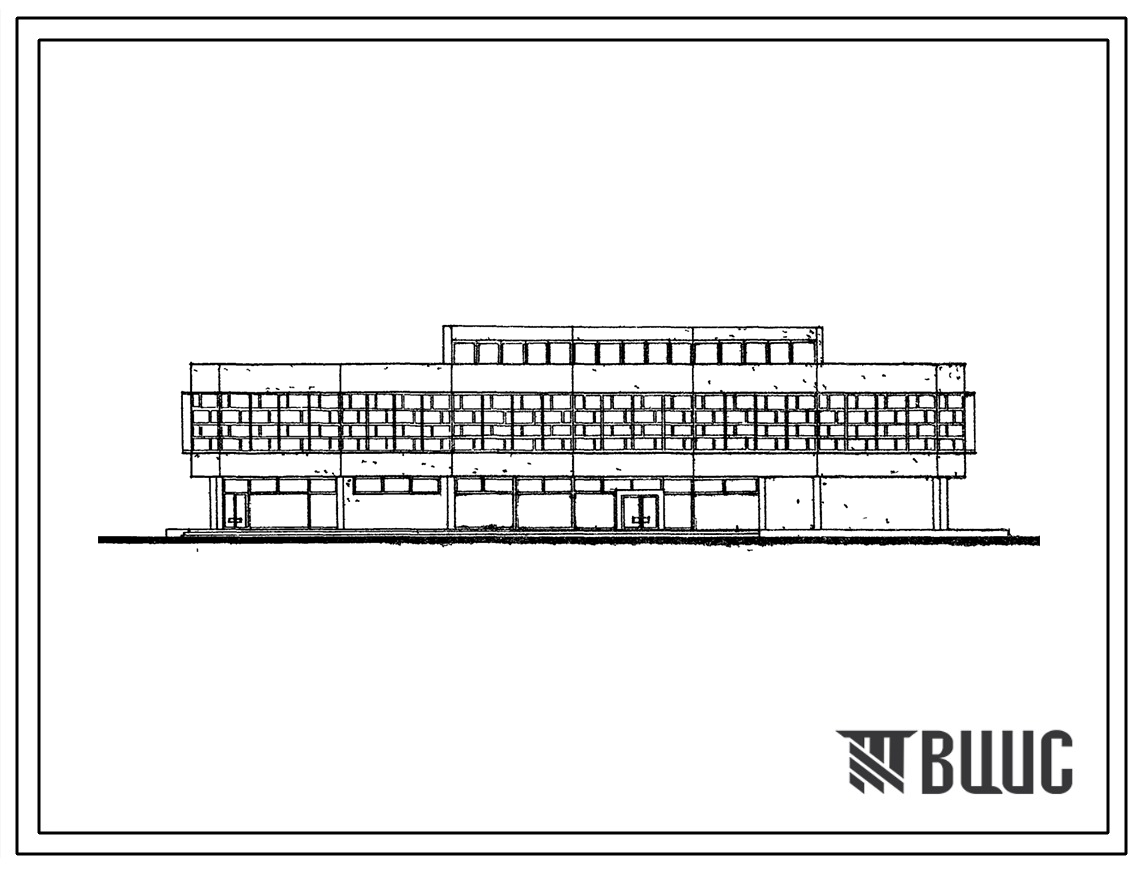 Типовой проект 272-21-12 Унифицированный блок-здание ресторана на 220 мест, работающего на сырье, для строительства в 1В климатическом подрайоне, 2 и 3 климатических районах