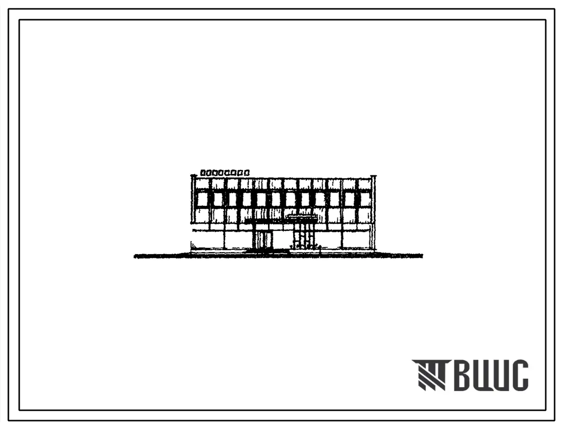 Типовой проект 272-20-77 Столовая в конструкциях ИИ-04 на 116 мест. Для строительства на территориях с обычными условиями IВ подрайона, II и III климатических районов.