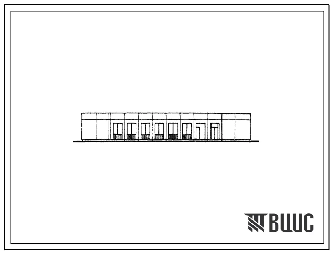 Типовой проект 271-13-118с.13.86 Магазин «Овощи-фрукты» торговой площадью 400 м2 в конструкциях по шифру 1090.53.86 (на базе серии 1,090,1-1). Для Приморского, Хабаровского краев и Амурской области. Сейсмичность 7 баллов. Здание одноэтажное.