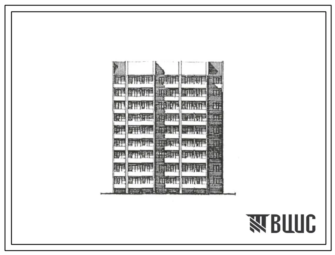 Типовой проект 193-03с.13.88 БЛОК-СЕКЦИЯ 9-ЭТАЖНАЯ 44-КВАРТИРНАЯ РЯДОВАЯ 1·1·1·3·3