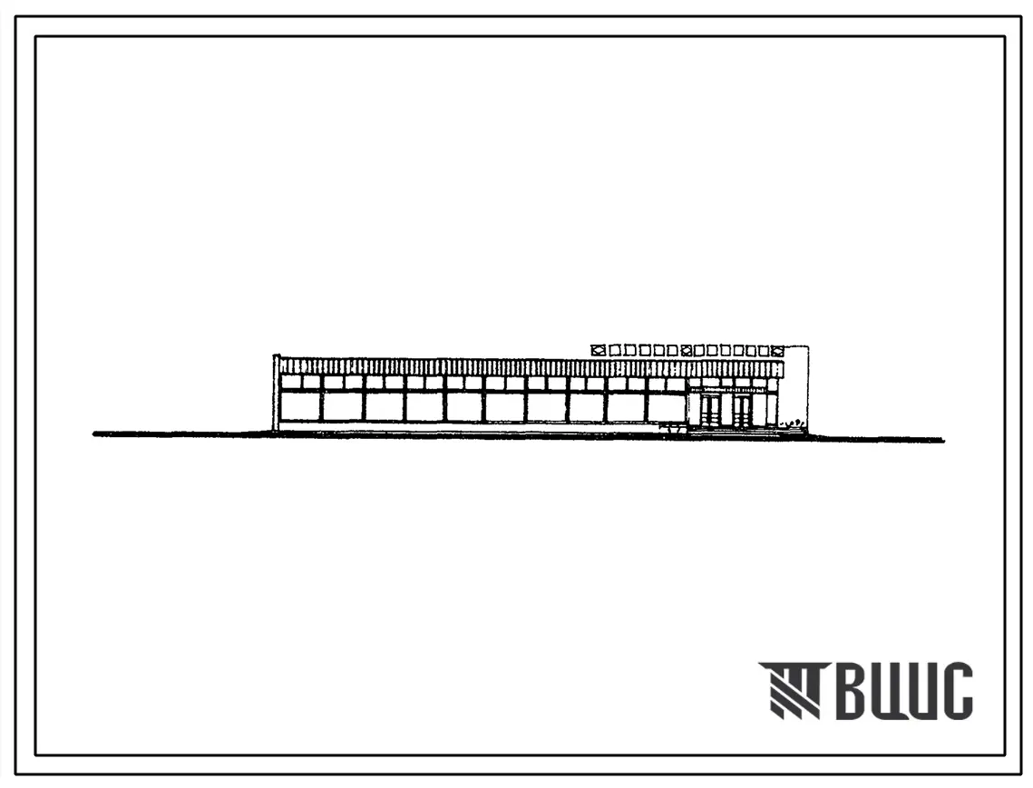 Типовой проект 272-13-49с Магазин «Овощи-фрукты» в конструкциях ИИС-04 тоговой площадью 440 м? для строительства на территориях с сейсмичностью 7-8 баллов, IB подрайона, II и III климатических районов.