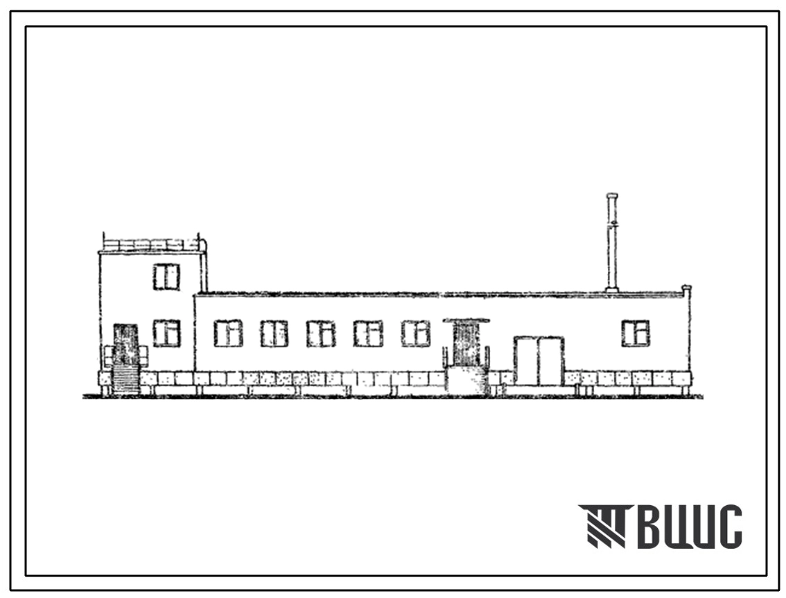 Типовой проект 506-86м Служебно-пассажирское здание на 20 пассажиров для аэропортов МВЛ в районах крайнего Севера (стены кирпичные)