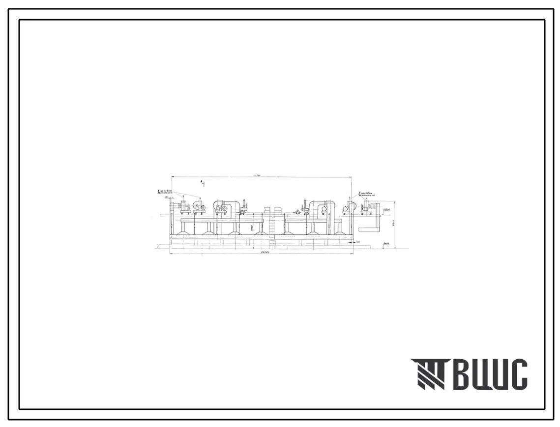 Проект 59023 Сушило рольганговое на газе для поверхностной подсушки полуформ. Блок из двух сушил