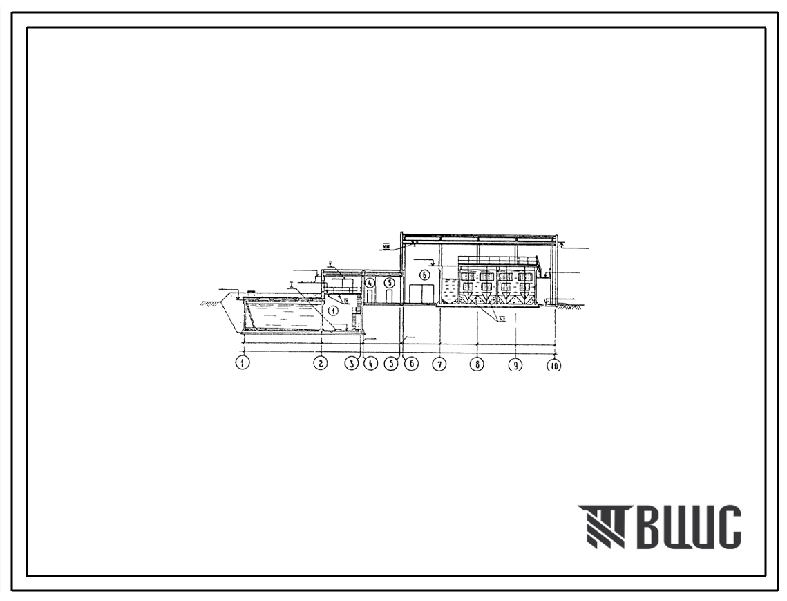 Типовой проект 901-3-173 Сооружения обработки осадка отстойников (осветлителей) для станции очистки воды поверхностных источников с содержанием взвешенных веществ до 2500 мг/л производительностью 80–125 тыс. м3/сут