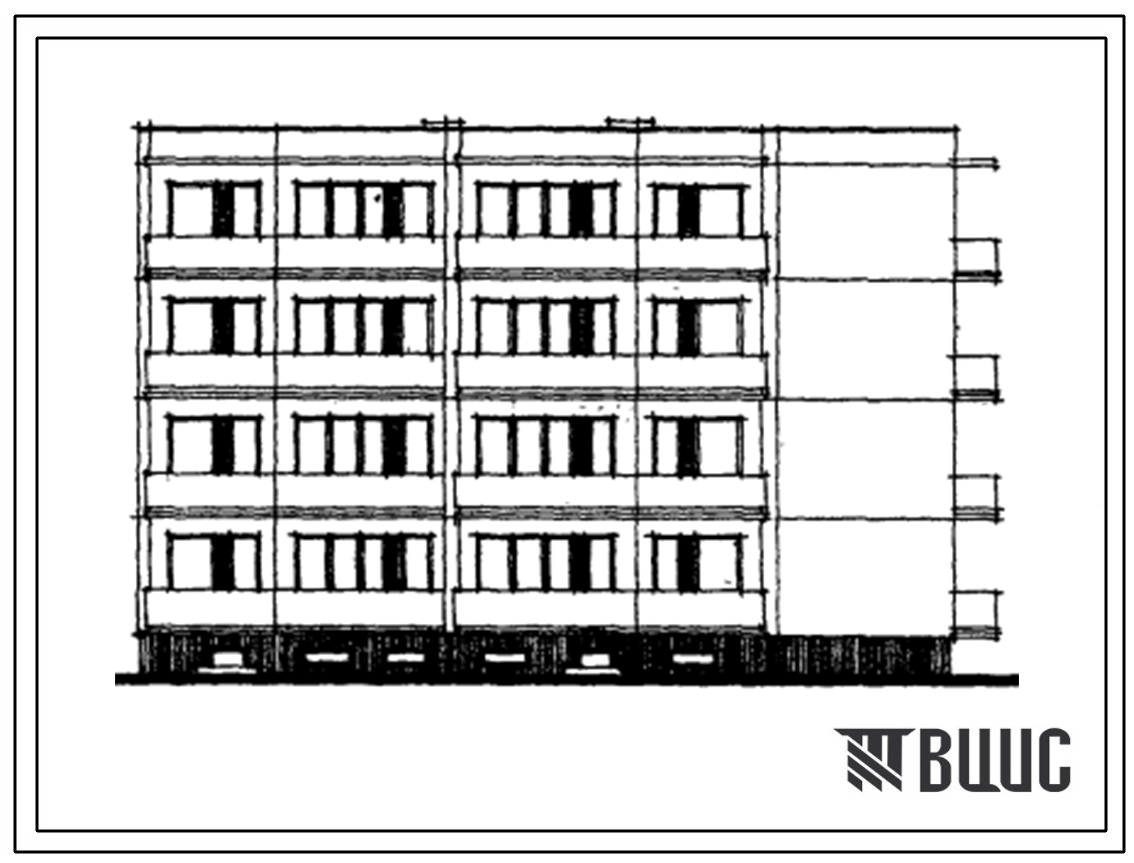 Типовой проект 111-35-13/1 Крупнопанельный 12-квартирный жилой дом. Для строительства в сельской местности Литовской ССР.