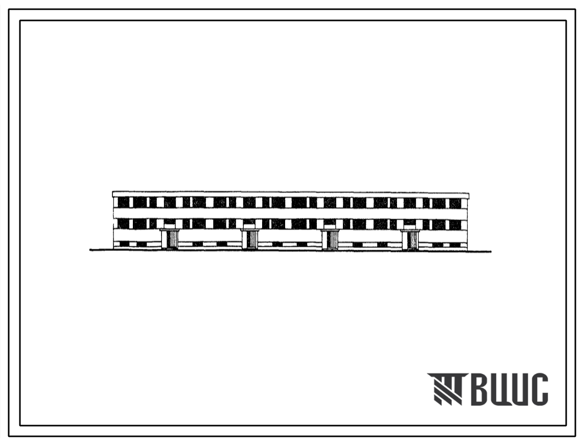 Типовой проект 113-23-32 2-этажный 4-секционный жилой дом на 16 квартир с горизонтальным расположением стеновых блоков.