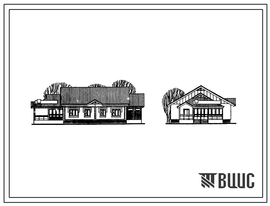 Типовой проект 271-15-35.92 Магазин смешанной торговли на 70 м2 торговой площади. Здание одноэтажное. Стены из трехслойных керамзитобетонных панелей.