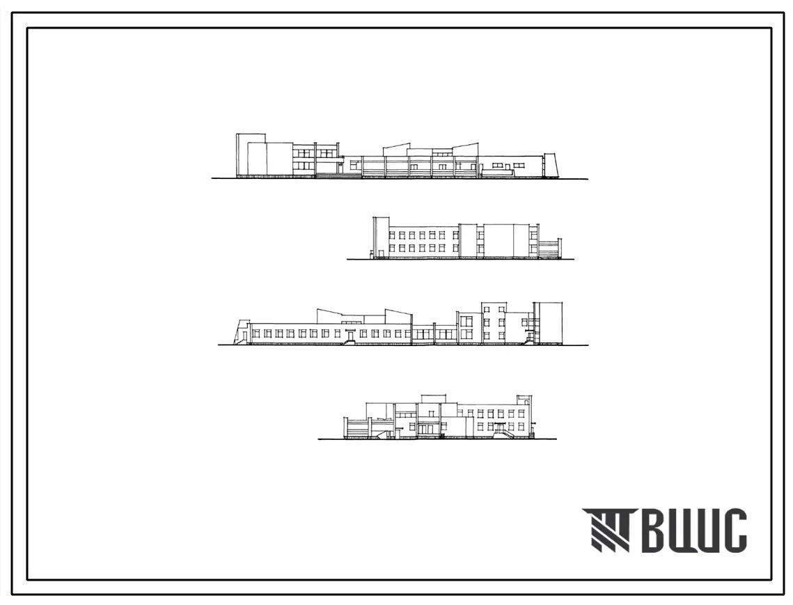 Типовой проект 244-4-54 Общественный корпус для баз отдыха на 600 мест с круглогодичным ядром на 100 мест (стены из кирпича). Для строительства в 1В климатическом подрайоне, 2 и 3 климатических районах.