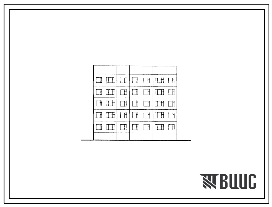 Типовой проект 93-035.83 Пятиэтажная блок-секция рядовая торцевая на 20 квартир