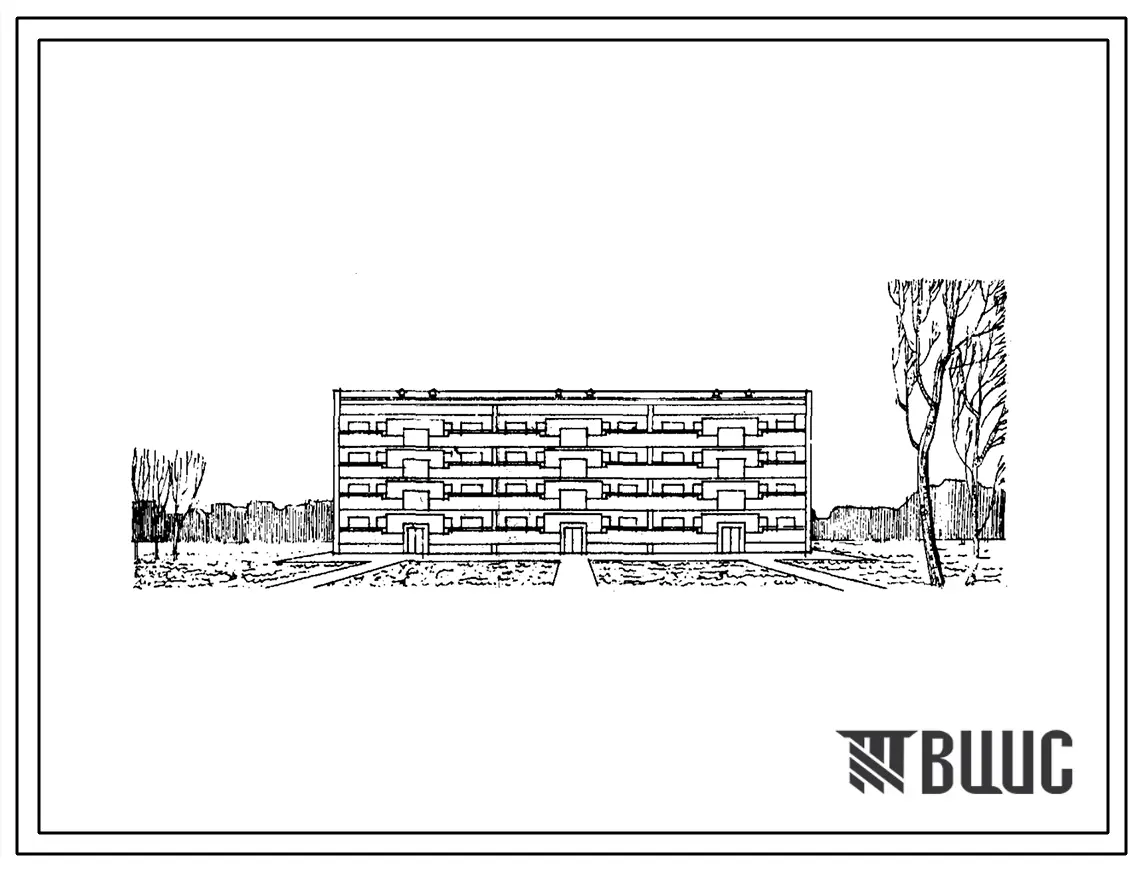 Типовой проект 77-07СП Тройная блок-секция четырехэтажного дом, торцевая на 24 квартиры (двухкомнатных-12, трехкомнатных-12). Для строительства в 4 строительно-климатической зоне, в районах с сейсмичностью 8 баллов, на просадочных грунтах 2 типа.