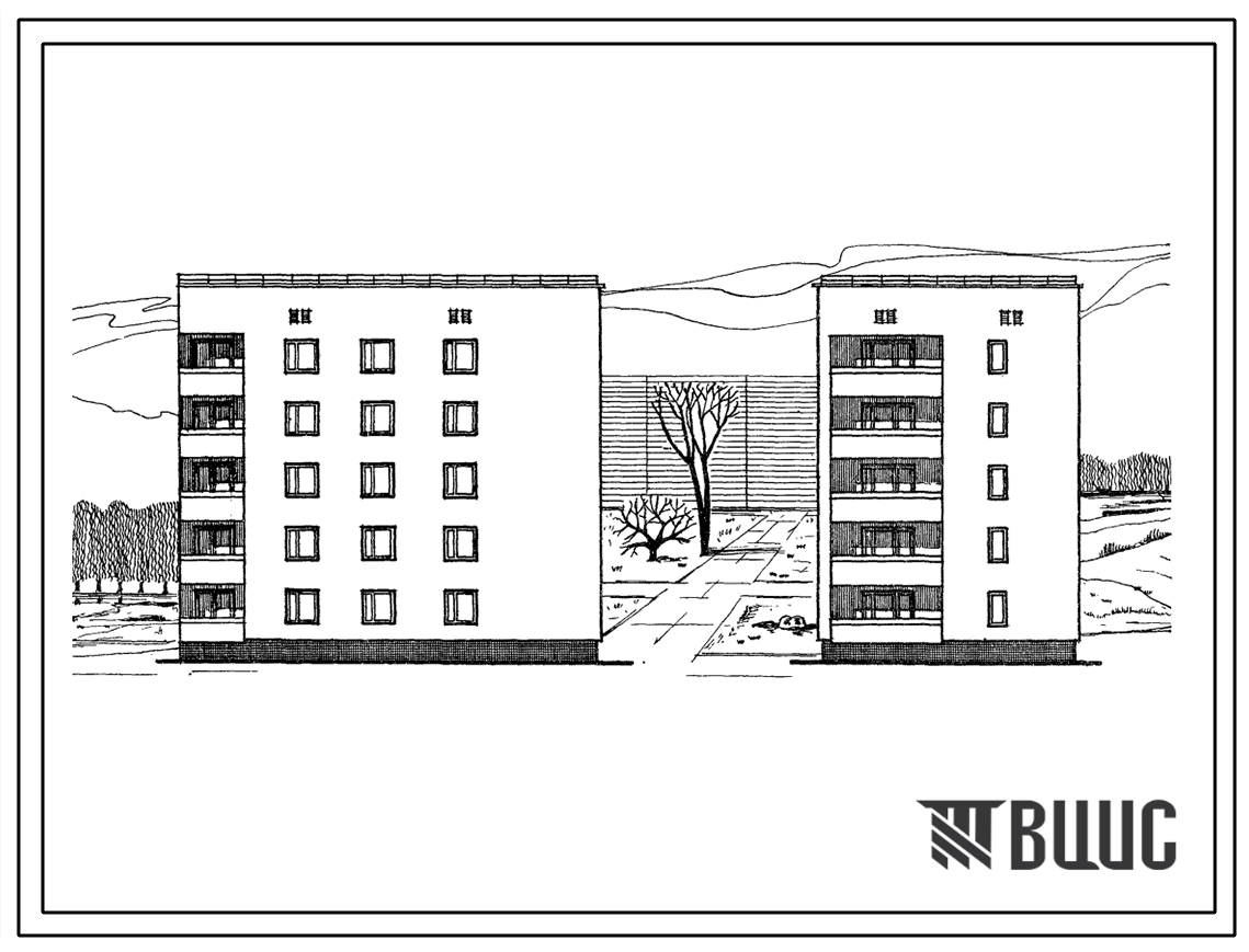 Типовой проект 87-013/72 Блок-секция пятиэтажного дома торцевая правая на 15 квартир (однокомнатных 1Б-5, двухкомнатных 2Б-5, трехкомнатных 3Б-5). Для строительства во 2В, 3Б 3В климатических подрайонах Украинской ССР.
