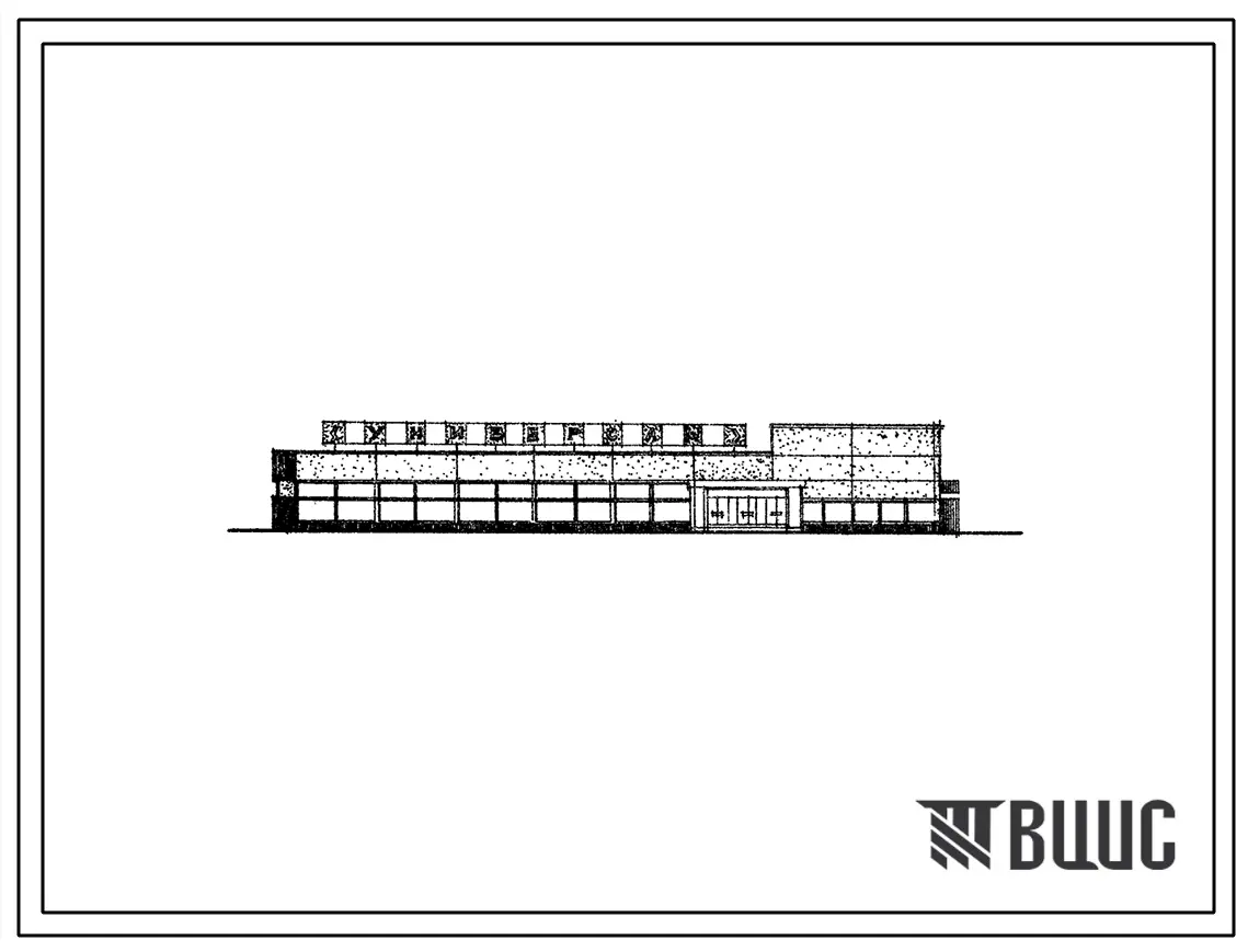 Типовой проект 272-13-61 Универсам торговой площадью 1000 м2 в полносборных конструкциях по серии ИИ-04 (торговый центр — тип III). Для строительства в IВ климатическом подрайоне, II и III климатических районах.
