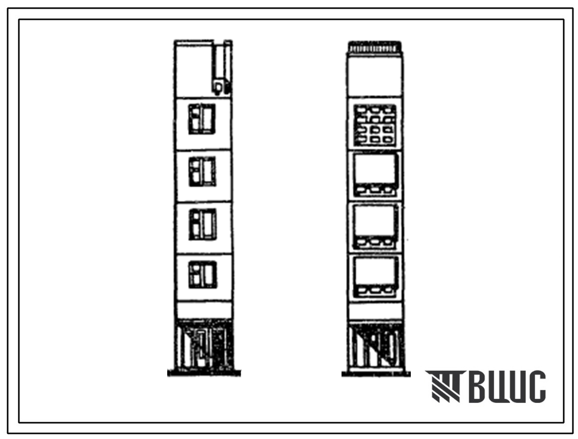 Типовой проект 97-0255.23.86 5-этажный лестничный блок-комплект 5ЛБ2 с электрощитовой и сквозным проходом (для г. Караганды)