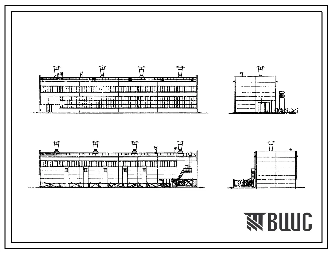 Типовой проект 904-1-6 Автоматизированная отдельностоящая компрессорная станция 5К-100А производительностью 500 м.куб./мин. воздуха.