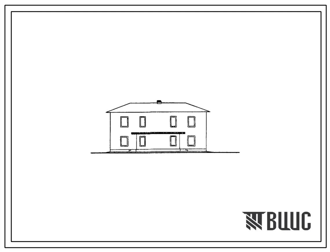 Типовой проект 144-52-59сп тип 1 Двухэтажный двухквартирный блокированный жилой дом с четырехкомнатными квартирами для районов с сейсмичностью 7 и 8 баллов, на просадочных грунтах.