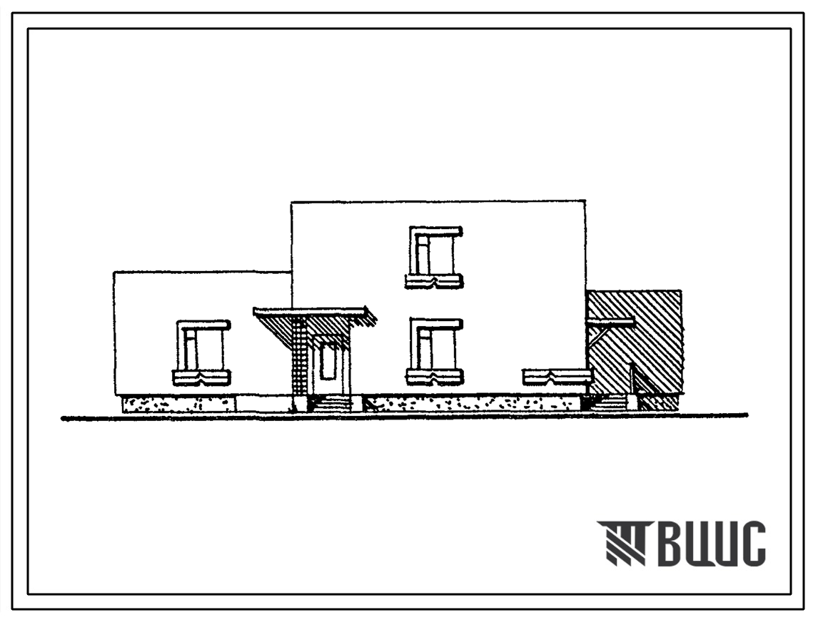 Типовой проект 416-1-209.87 Дом лесничества с квартирой в двух уровнях