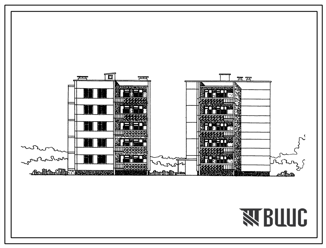 Типовой проект 111-88-15 Пятиэтажный односекционный 10 квартирный жилой дом с 2-х 3-х комнатными квартирами.